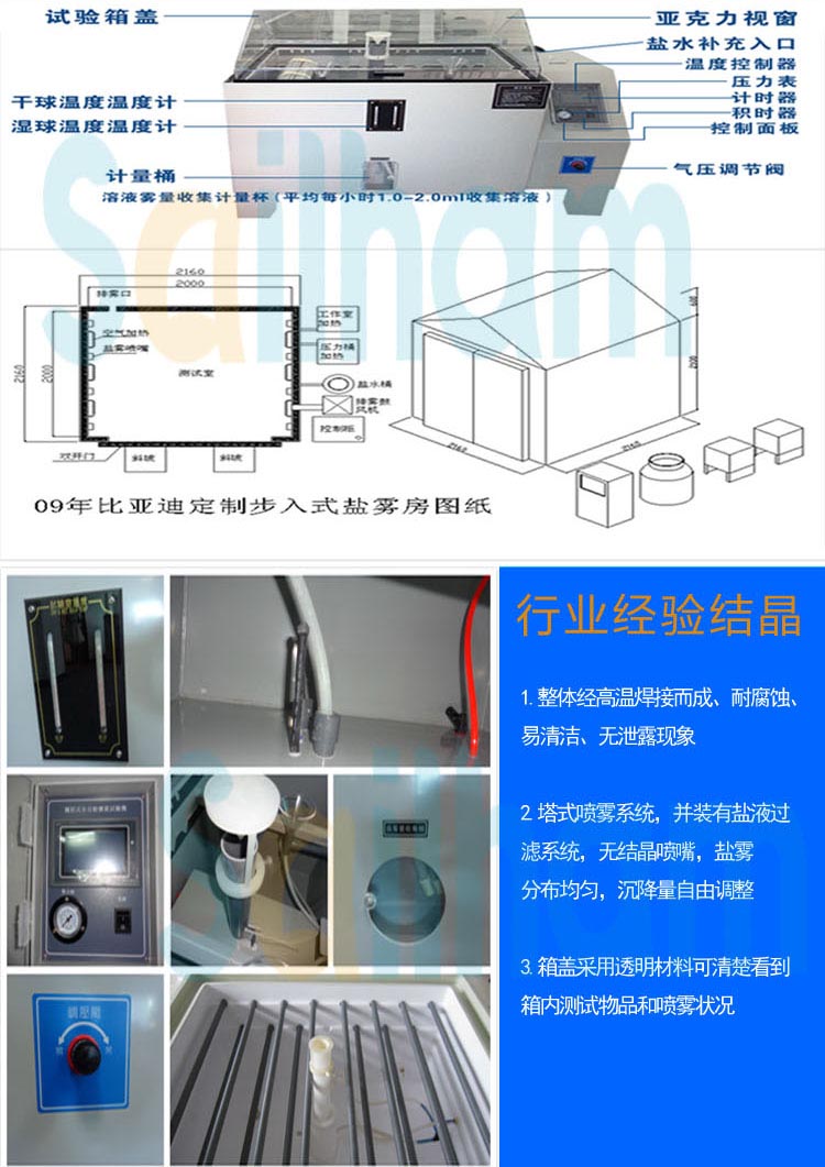 盐雾耐腐蚀试验机示意图展示
